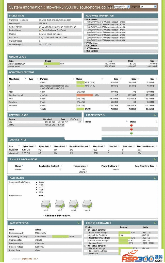 phpSysInfo效劳器监控 v3.3.43340,效劳,效劳器,监控,基于,apache
