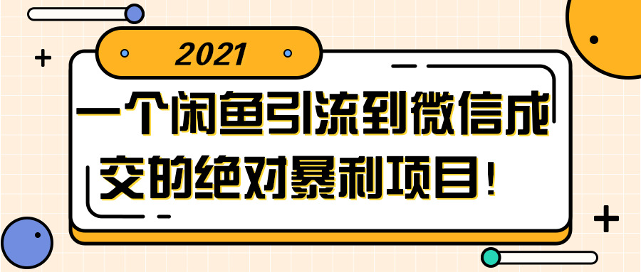 一个忙鱼引流到微疑成交的尽对暴利项目！【视频教程】2393,