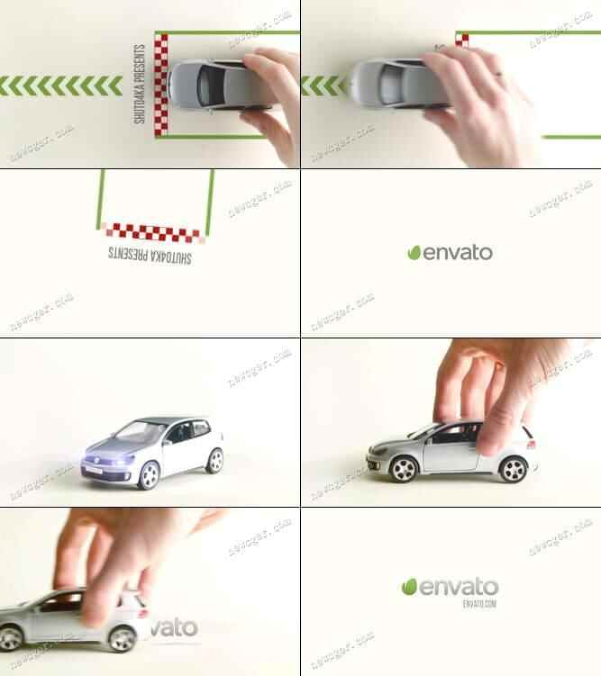 创意的脚持汽车模子战logo提醒收场动绘AE模板，露2版6246,创意,脚持,汽车,汽车模子,车模