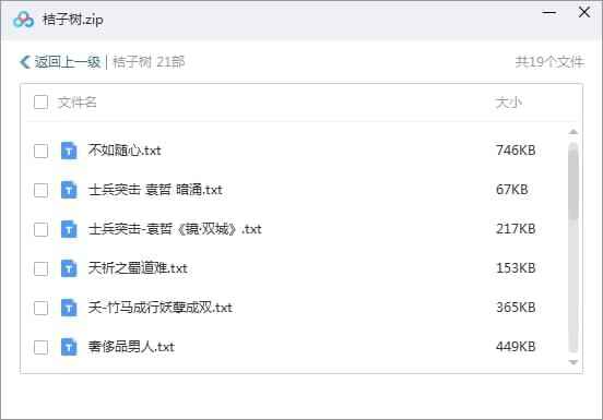 桔子树小道做品21部开散电子书开散[TXT/1.54MB]百度云网盘下载8722,