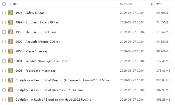 英国摇滚乐队酷玩乐队(Coldplay)26专辑整轨挨包无益[FLAC/12.50GB]百度云网盘下载3141,