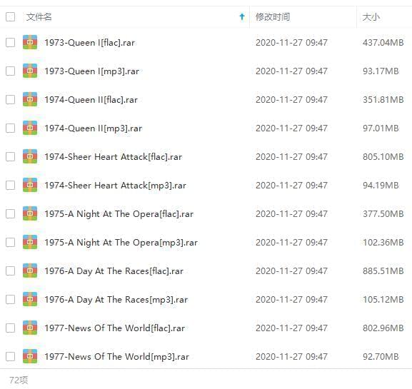 皇后乐队/Queen(1973-2020)50张专辑/EP歌直开散[FLAC/MP3/24.32GB]百度云网盘下载3172,皇后,皇后乐队,后乐,乐队,50