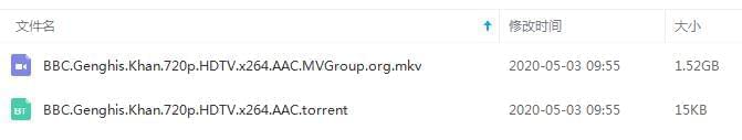 BBC记载片《成凶思汗》视频英语中字[MKV/1.52GB]百度云网盘下载4484,