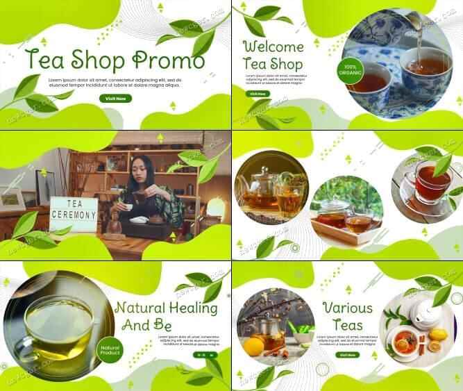茶叶茶艺茶业主题的宣扬引见幻灯片展现AE模板8354,茶叶,茶艺,茶业,业主,主题