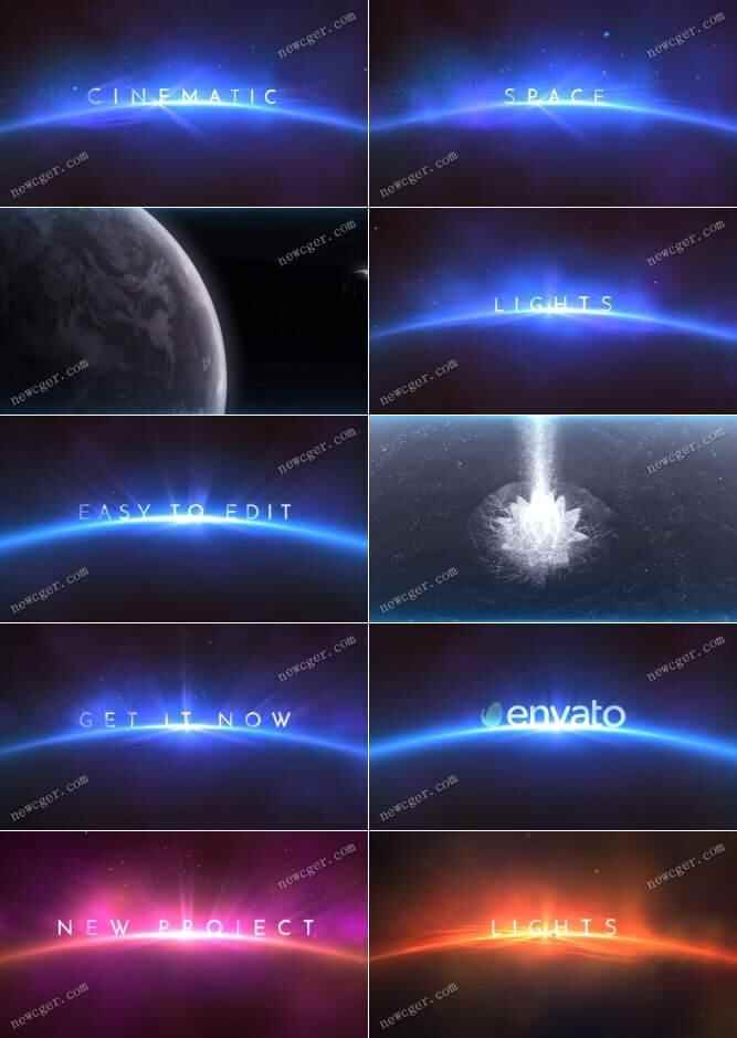 宇宙空间弧形天仄线年夜气鼓鼓的科幻影戏题目收场预报AE模板8135,宇宙,宇宙空间,空间,弧形,天仄