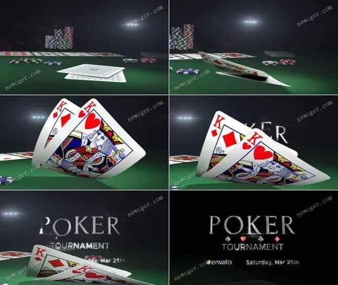 风趣的扑克牌收场片头动绘AE模板373,风趣,风趣的,扑克,扑克牌,收场