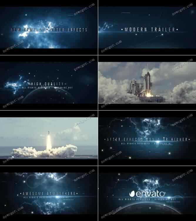 正在宇宙星空中震动展现的科幻影戏预报片AE模板6117,宇宙,宇宙星,宇宙星空,宙星,星空