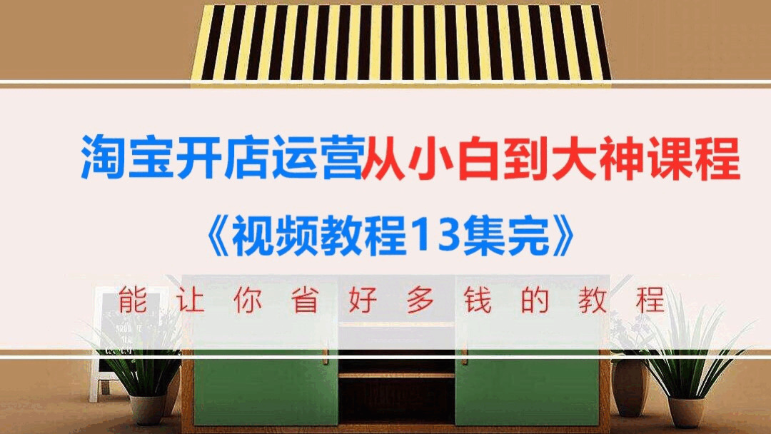 淘宝开店运营从小利剑到年夜神齐系列课程8006,淘宝,淘宝开店,开店,运营,从小