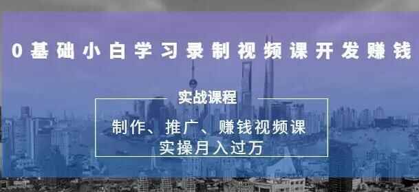 0根底进修录造视频课赢利，真操月进过万的网课建造、推行、赢利805,根底,进修,录造,视频,赢利