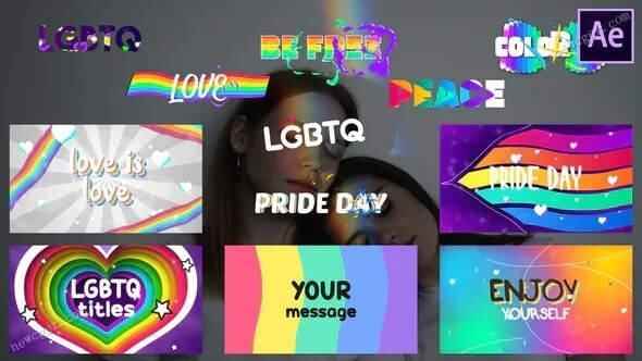 LGBTQ性少数群体/彩虹族群主题的题目战场景动绘AE源文件3481,lgbtq,少数,少数群体,群体,彩虹
