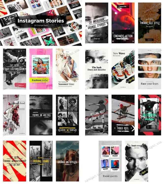 20款笔刷纯渍气势派头的Instagram Stories屏幕动绘设想样机AE模板1292,20,笔刷,气势派头,气势派头的,instagram