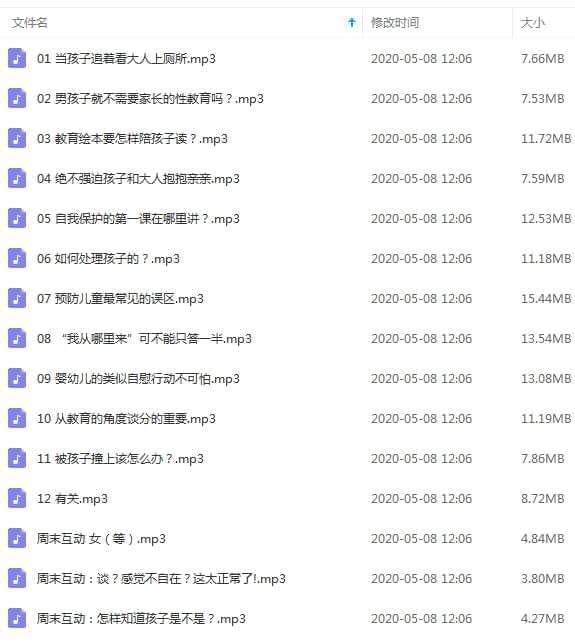 女童性教诲：让爱完好的12堂怙恃必建课音频开散[MP3/140.96MB]百度云网盘下载6494,女童,性教诲,教诲,让爱,完好