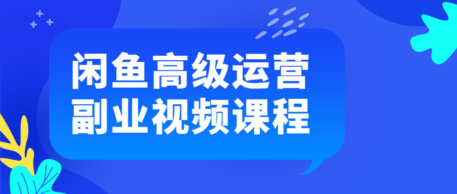 忙鱼初级运营副业视频课程3130,忙鱼,初级,运营,副业,视频