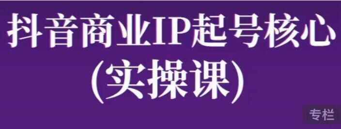 《抖音贸易IP起号中心真操课》带您玩转算法，流量，内乱容，架构，变现8252,