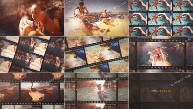 菲林中欢欣的假期游览影象视频展现AE模板611,菲林,欢欣,乐的,假期,游览