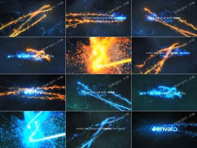文雅飘动光芒战粒子颗粒中的题目展现片头AE模板2802,文雅,俗飞,飘动,光芒,粒子