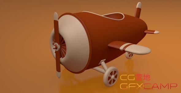 C4D低多边形卡通飞机建模教程 Skillshare – Cinema 4D Create Low Poly Toy Plane736,c4d,多边,多边形,卡通,通飞
