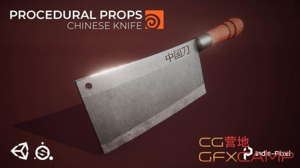 Houdini中国菜刀建模教程 Gumroad – Houdini 18 – Procedural Prop Modeling – Chinese Knife6406,houdini,中国,中国菜,菜刀,建模