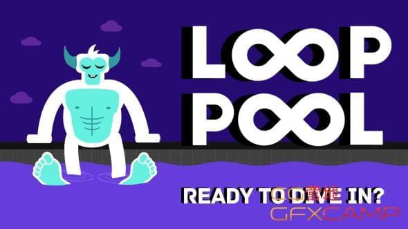 AE卡通场景轮回动绘AE教程 Skillshare – Loop Pool The Best Beginner&amp;#8217;s Project For Adobe After Effects4538,