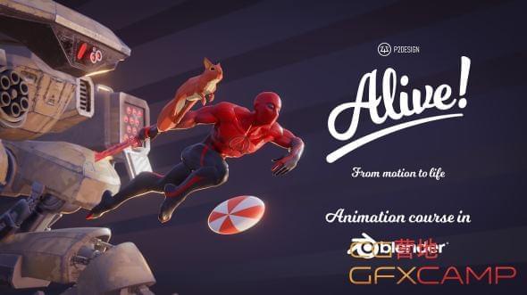 Blender三维动绘初级教程(英笔墨幕) P2design – Alive! Animation Course in Blender1698,blender,三维,三维动绘,动绘,初级