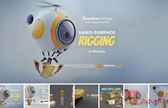 小机械人绑定教程 Blender Market – Hard Surface Rigging In Blender4388,小机,小机械人,机械,机械人,绑定