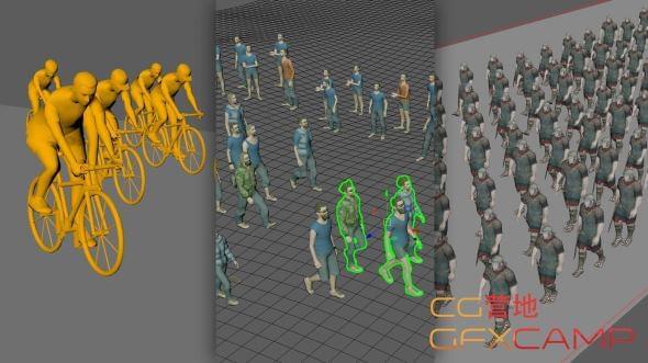 Maya Golaem Crowd散群插件利用教程 FXPHD4064,