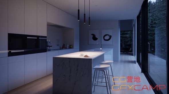 当代厨房建模拆建Blender教程 Making a modern kitchen in Blender9789,当代,厨房,房建,建模,拆建