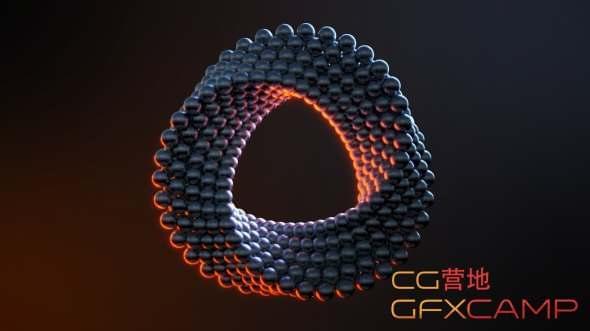 三维小球环形轮回动绘C4D教程 Cinema 4D Abstract Ring + 工程文件4586,三维,小球,环形,轮回,动绘