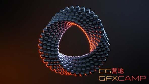 三维小球环形轮回动绘C4D教程 Cinema 4D Abstract Ring + 工程文件4155,三维,小球,环形,轮回,动绘