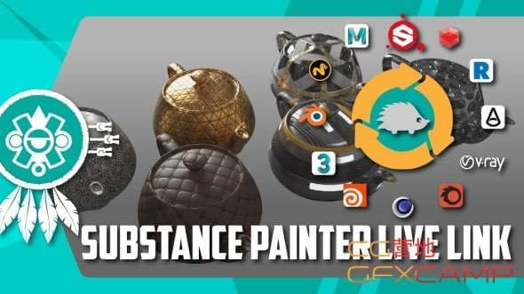 Substance Painter C4D/Max/Maya/Houdini/Modo/Blender桥接插件 Full Substance Painter Live Link V1.0.0.4 + 利用教程5590,substance,painter,桥接,接插,接插件
