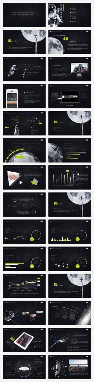商务通用玄色调宇宙科幻风(静态）PPT模板3271,商务,商务通,通用,玄色,色彩