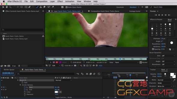 AE笔刷东西利用教程 After Effects CC Paint Tools8738,