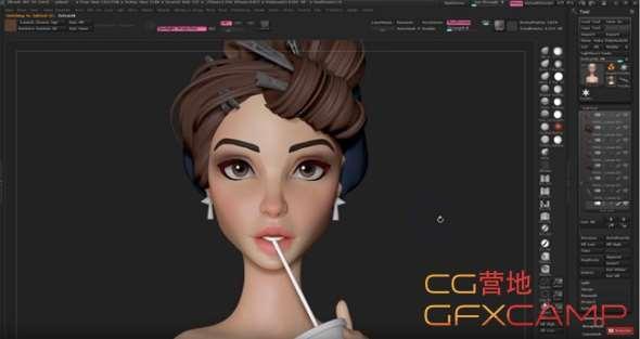 卡通脚色头部Zbrush雕琢教程 Gumroad – Sculpting The Head1057,卡通,脚色,头部,zbrush,雕琢