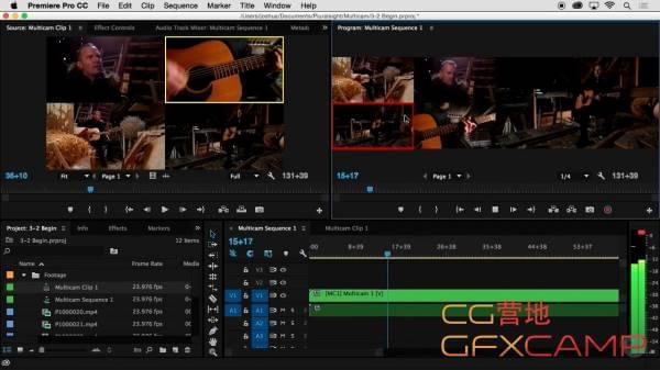 Pr多机位镜头剪辑教程 Multicam Editing in Adobe Premiere Pro CC6628,机位,镜头,剪辑,教程,multicam