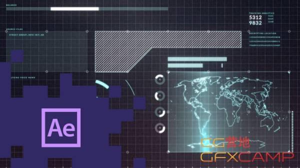 HUD下科技里板建造AE教程 After Effects Creating an Awesome Futuristic HUD Tutorial6630,hud,下科,下科技,科技,里板