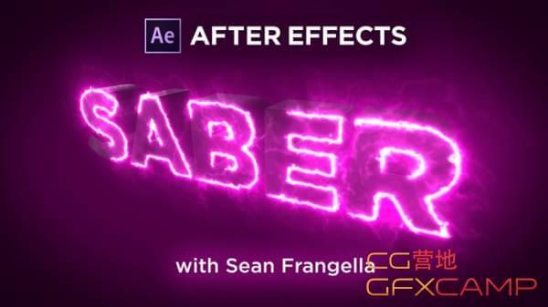 Saber + Element 3D V2建造笔墨描边誊写动绘教程 After Effects User SABER to write on Element 3D Text Layers9671,