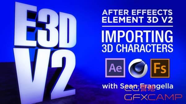 AE E3D导进脚色动绘C4D模子教程 Import 3D Characters into Element 3D from Cinema 4D using OBJ Sequences9783,