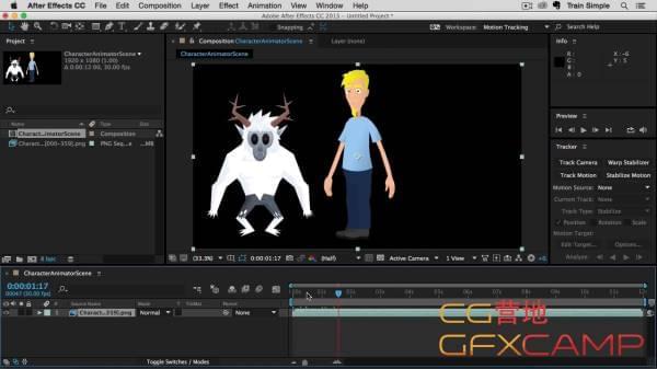 AE两维卡通脚色动绘MG教程 After Effects CC Character Animator573,两维,维卡,卡通,脚色,脚色动绘