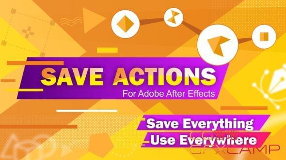 AE图形图层殊效预设行动保留剧本 Aescripts Save Actions V1.3 + 利用教程4173,图形,图层,殊效,预设,行动