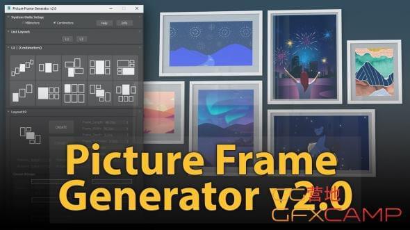 3DS MAX照片相框墙天生插件 Picture Frame Generator v2 For 3DS MAX 2018-2022546,