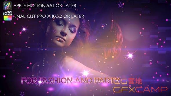 Apple Motion+FCPX模板-时髦派对笔墨图片收场 Party Night Promo5268,