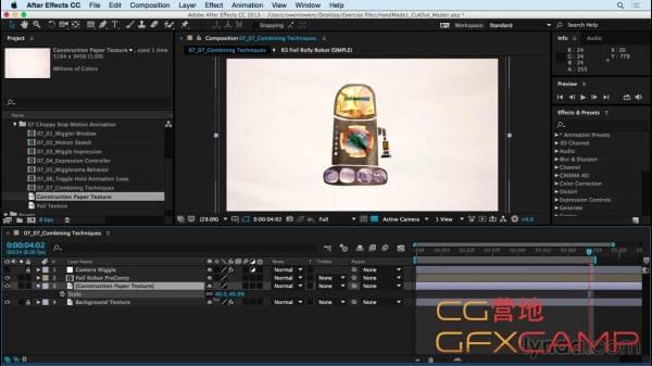 AE脚画硬纸壳卡通定格动绘教程第一章 Lynda – Creating a Handmade Look in After Effects 01 Paper Cutout and Stop Motion Styles2153,脚画,卡通,定格,定格动绘,动绘