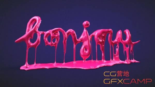 C4D X-Particles 3粒子插件模仿建造流体笔墨教程 Creating Melting Paint Drips With X-Particles in Cinema 4D3910,