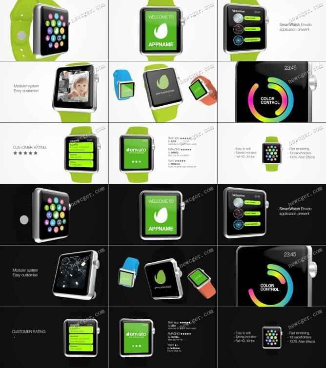 iwatch智妙手表主题APP使用宣扬AE模板，口角2色进8791,iwatch,智能,智妙手表,妙手,腕表