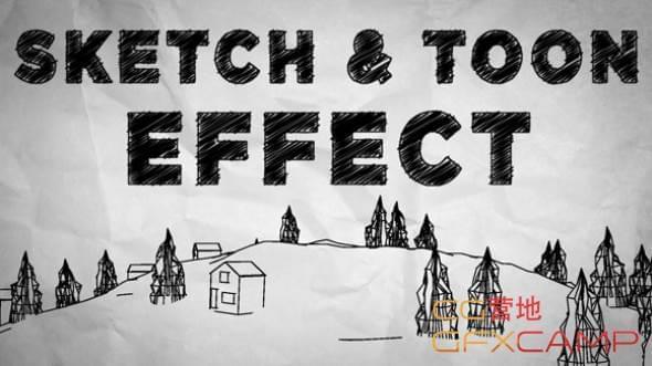 AE+C4D铅笔脚画素描教程 Sketch &amp;#038; Toon Effect Tutorial7123,