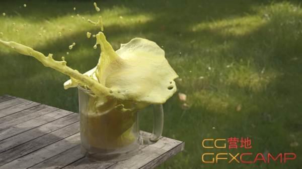 C4D Vray流体倾泻场景灯光材量衬着教程 Lighting texturing and rendering a liquid splash scene in Cinema 4d and VrayForC4d3494,c4d,vray,流体,倾泻,场景