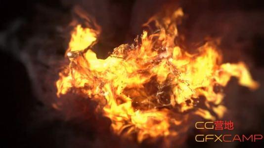 C4D TFD水焰熄灭LOGO展现 Creating a Dynamic Burning Logo in CINEMA 4D and TurbulenceFD8697,c4d,tfd,水焰,熄灭,logo