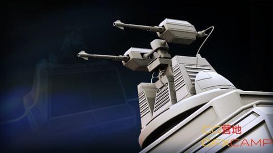 C4D机枪塔楼建模教程 Modeling a Machine Gun Turret in CINEMA 4D2373,c4d,机枪,塔楼,楼建,建模