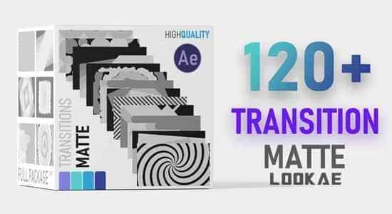 AE剧本/模板-120种仄里两维图形遮罩受版转场过渡动绘预设 Mate Transition Pack HD6720,