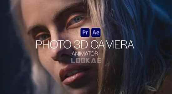 AE/PR模板-仄里图片转三维摄像机视好微动殊效 Photo 3D Camera Animator4293,模板,仄里,仄里图,图片,三维